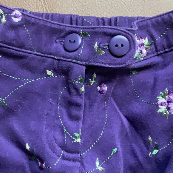 💜 Girl’s Embroidered Velour Pants 💜 - Picture 3 of 6